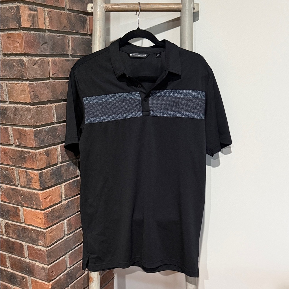 💲SALE💲 🖤 TravisMathew Men’s Polo Shirt – Black – Size Medium – EUC